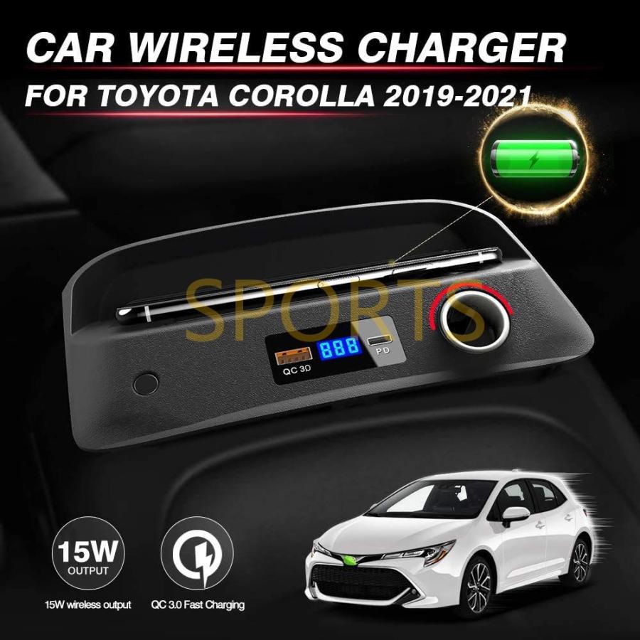 車載 ワイヤレス充電器 トヨタ(Toyota)カローラ 2019-2025専用 15W Qi