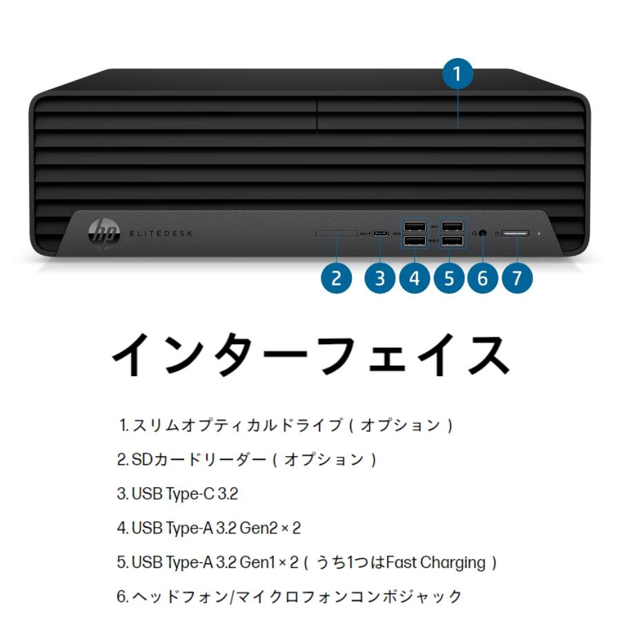 EliteDesk HP 800 G6 SFF 高性第10世代i7 10700/メモリ32GB/高速大容量