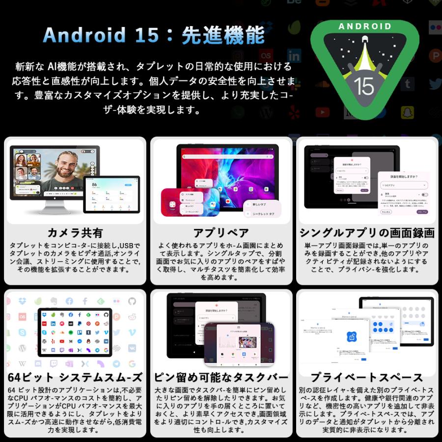 Avidpad S30☆Android 15 タブレット 8.7インチ simフリー 16GB+128GB