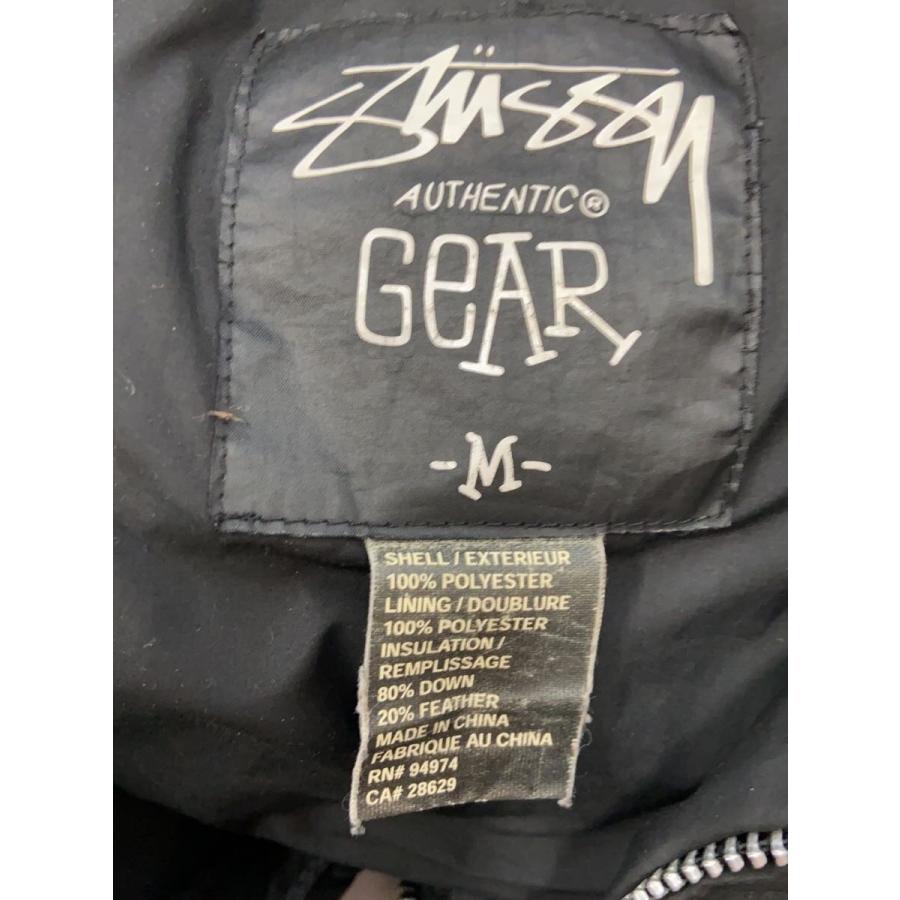 STUSSY◇old stussy GEAR/ダウンジャケット/M/ナイロン/ブラック