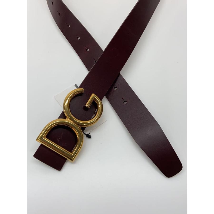 DOLCE&GABBANA◇DGロゴバックルベルト/レザー/BRW/無地/メンズ