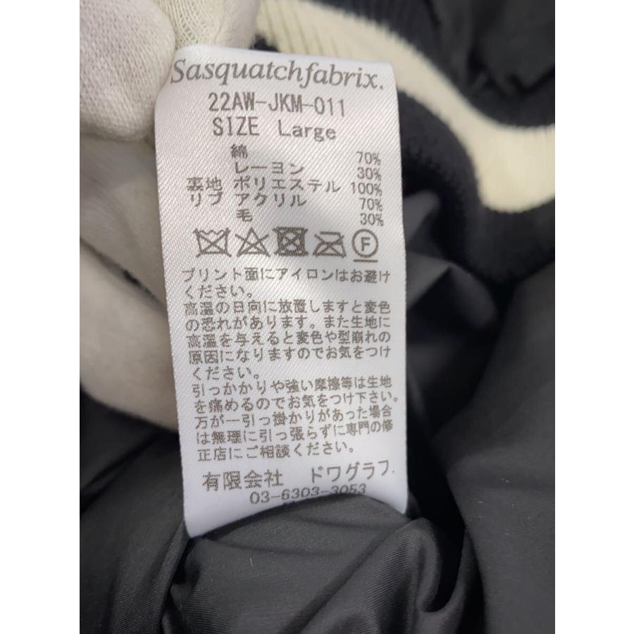 Sasquatchfabrix.◇スタジャン/L/コットン/BLK/22AW-JKM-011