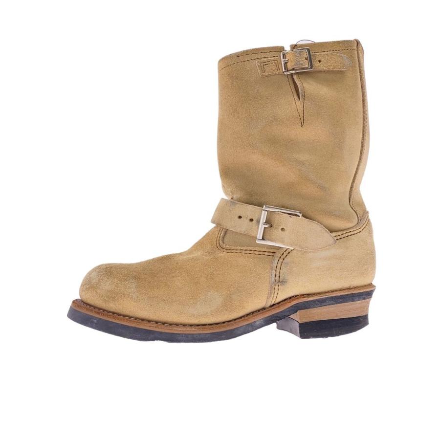 RED WING◇エンジニアブーツ/US8.5/BEG/スウェード/8268 : セカンド