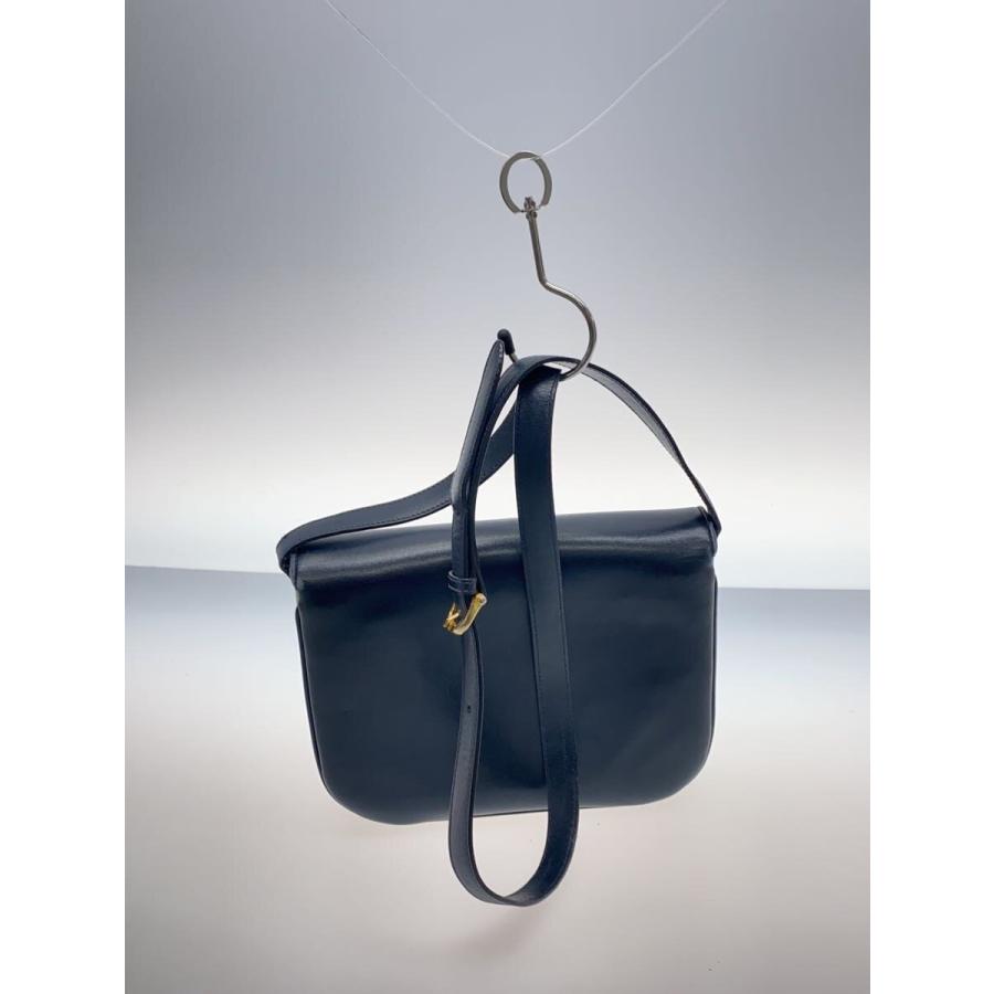 GUCCI◇OLD GUCCI/オールドグッチ/ショルダーバッグ/レザー/NVY/001