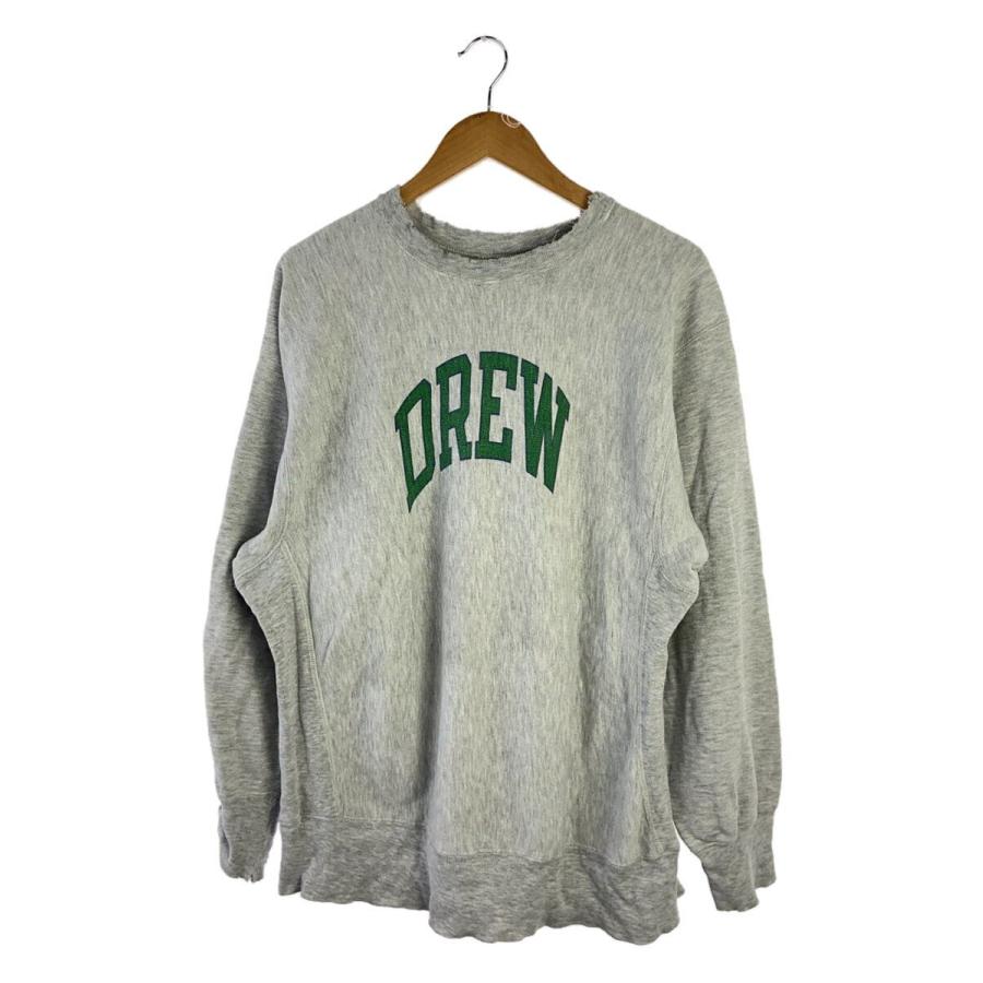Champion◇80s/REVERSE WEAVE/DREW/染み込み/スウェット/XL/コットン