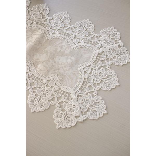 テーブルセンター はっ水 ドイリー 30×45cm ジャガードダマスク