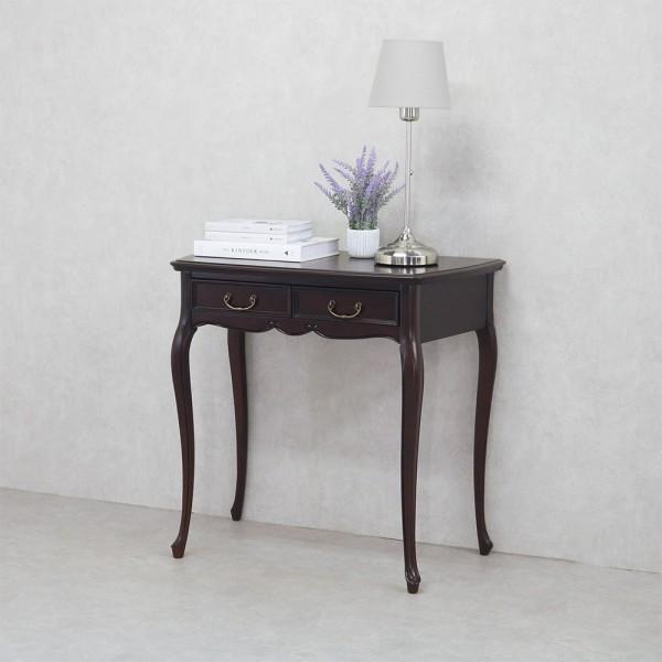 コンソール リビングデスク 猫脚 ブラウン 引き出し マホガニー 75