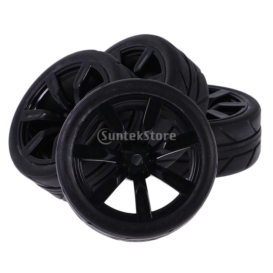 1/10 HSP HPI RCカー用 ドリフト車 ロード タイヤ ホイール ゴムタイヤ