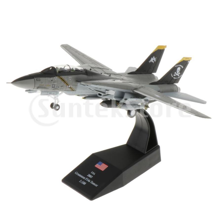 人気商品 F-14 戦闘爆撃機 航空機 3D合金モデル 1/100スケール トム