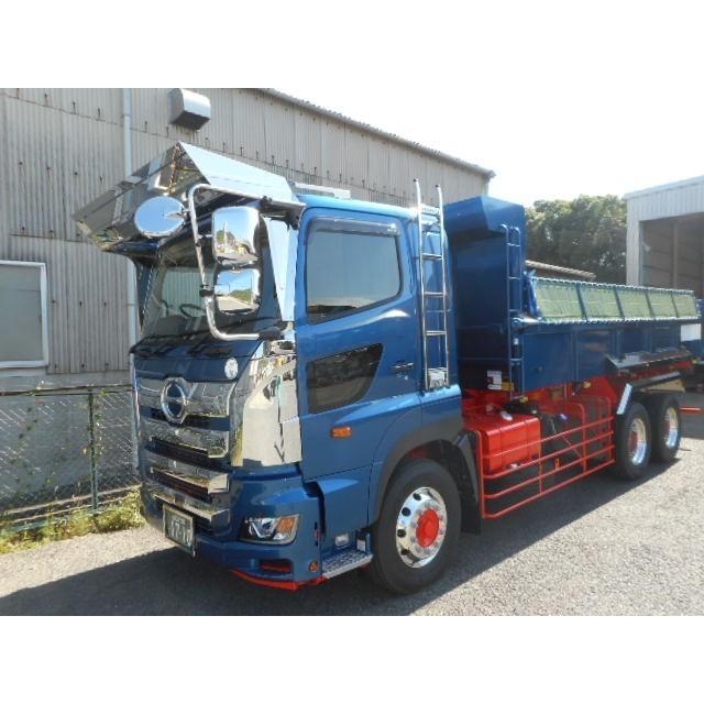 日野 17プロフィア ミラー格納式フロントバイザー (D2E-601)ウロコ