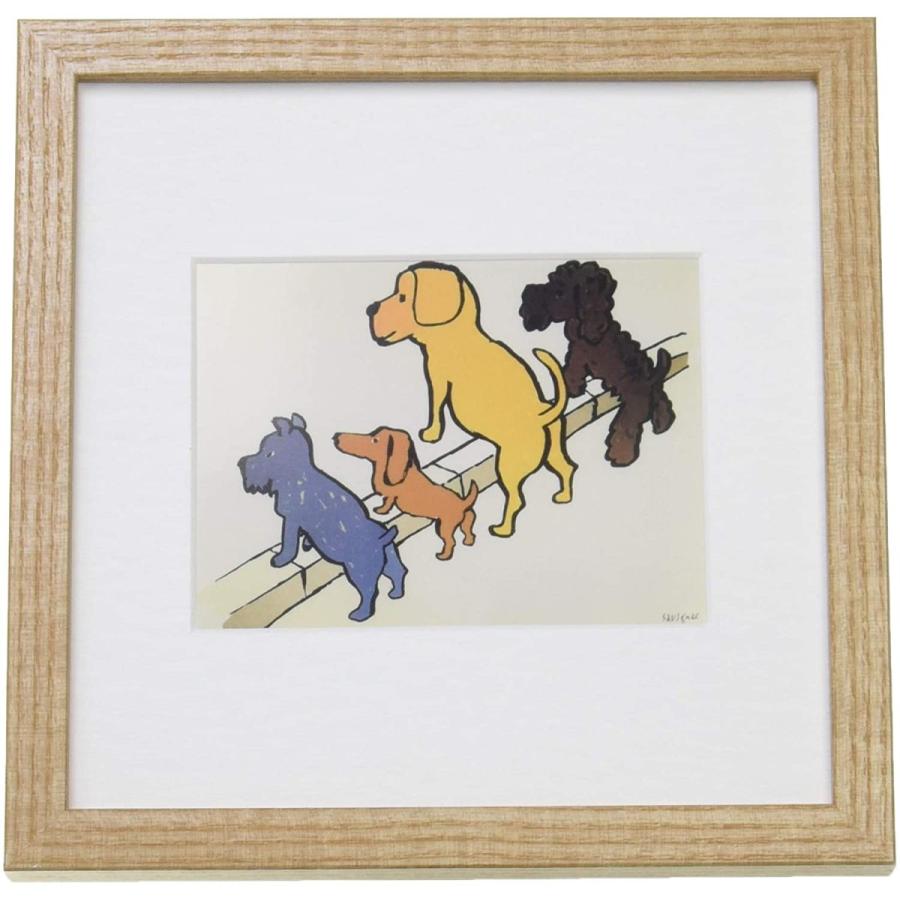 新品 アートフレーム アート 絵 絵画 イラスト 額装付き 犬 レイモンド
