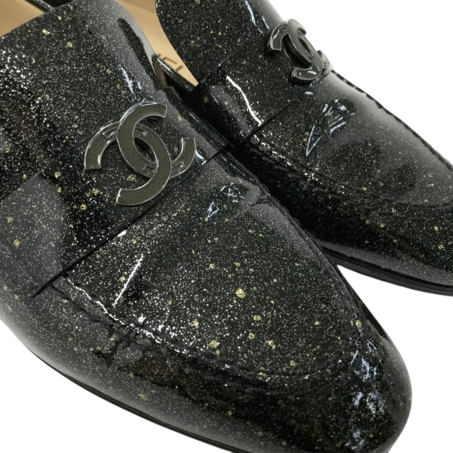 CHANEL シャネル G33153 ローファー パテントレザー エナメル ココ