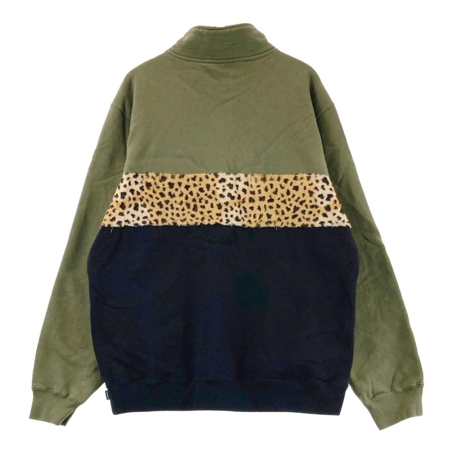 SUPREME シュプリーム 18AW Leopard Panel Half Zip Sweatshirt ハーフ