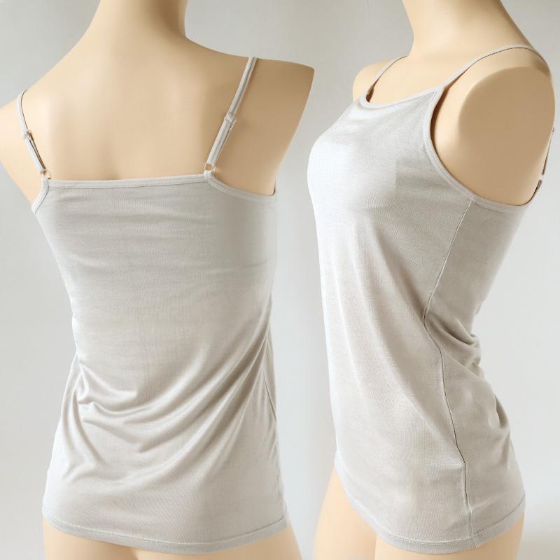 Suteteko（ステテコ） シルク100% キャミソール カップ付き ブラ