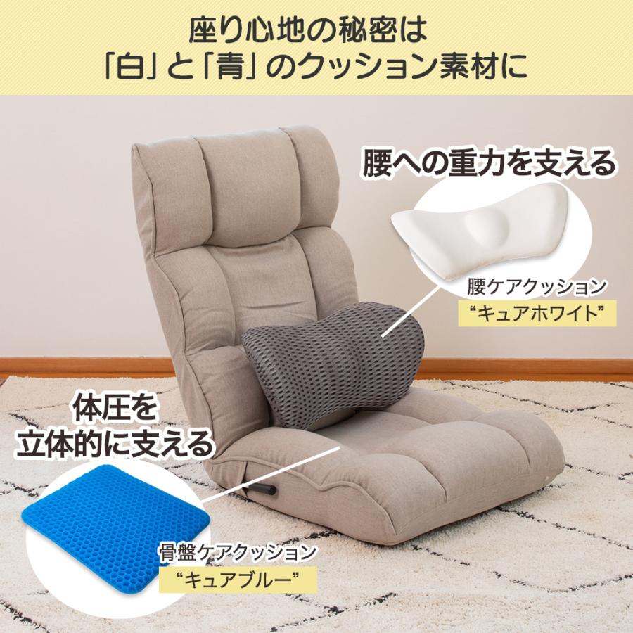 SUWALABO（スワラボ） 座椅子 answer(アンサー) ダブルクッションの腰