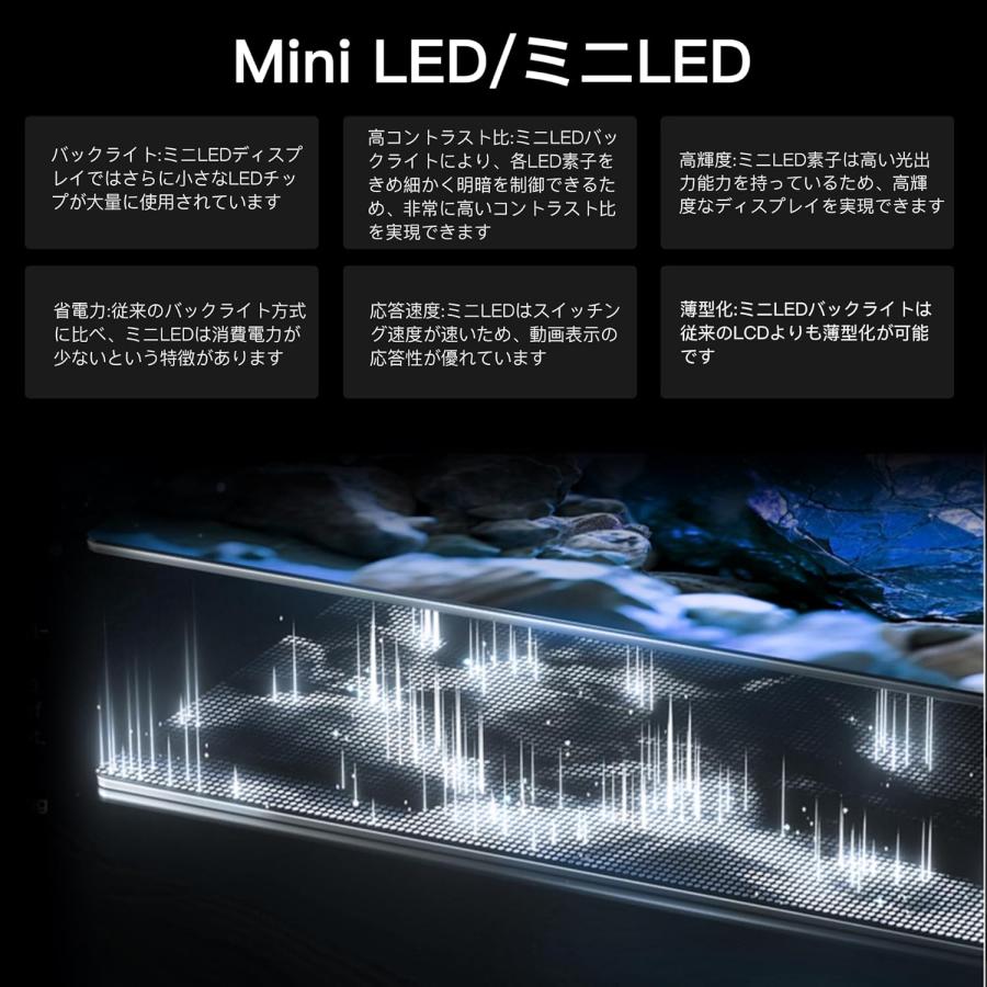 FPD チューナーレス テレビ 4K 50V型 Mini LED 量子ドット Google TV