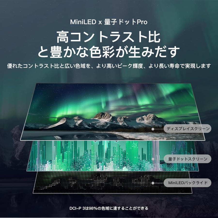 FPD チューナーレス テレビ 4K 50V型 Mini LED 量子ドット Google TV