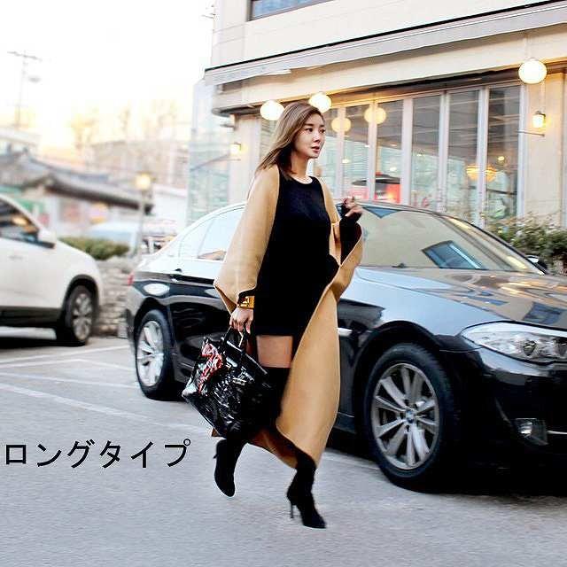 ロングコート リバーコート ダブルフェイスコート 一枚仕立て ウール