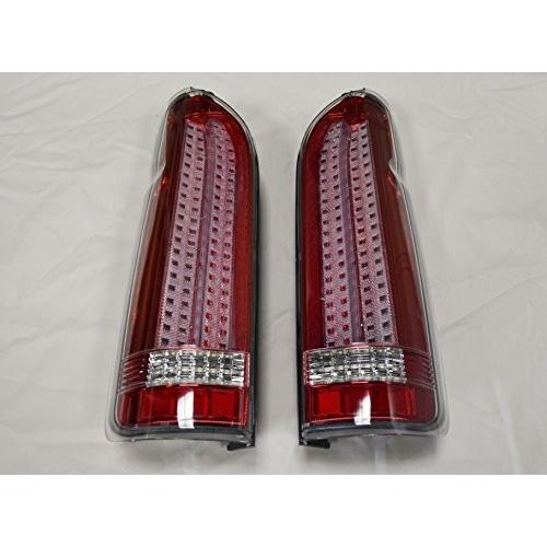 ハイエース 200系 テールライト 縦ライン 赤白 LED テールランプ