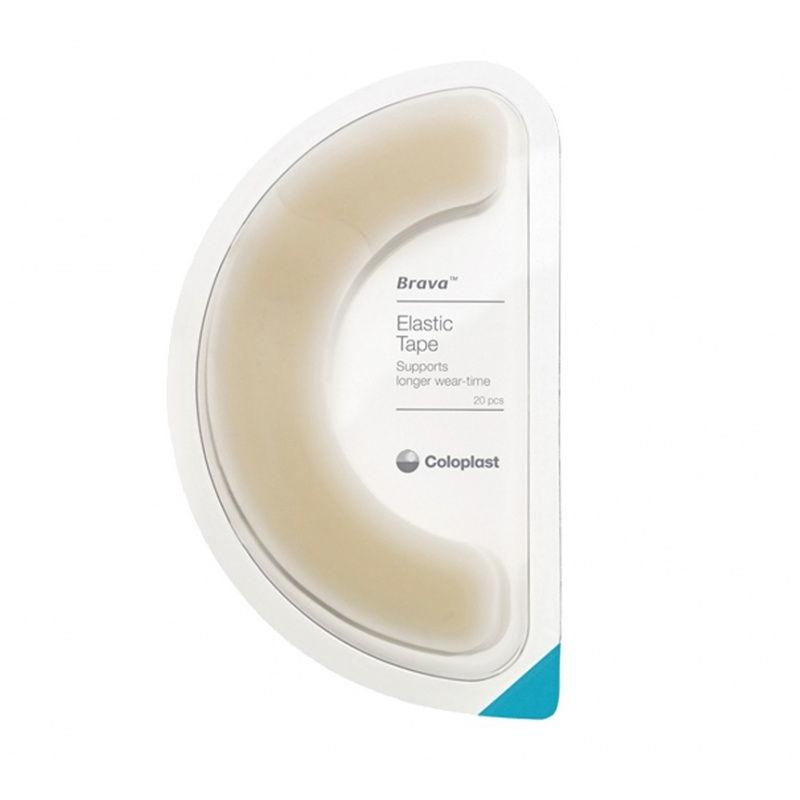 ブラバ 伸縮性 皮膚 保護 テープ 半月型 幅3cm×直径14cm 12070 20枚/箱
