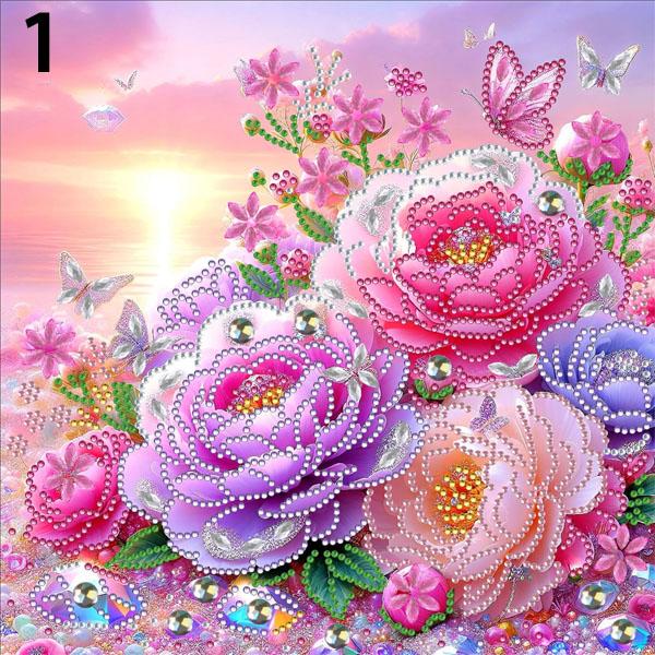 ラインストーンビーズ ハーフ ダイヤモンドアート 刺繍キット 海辺