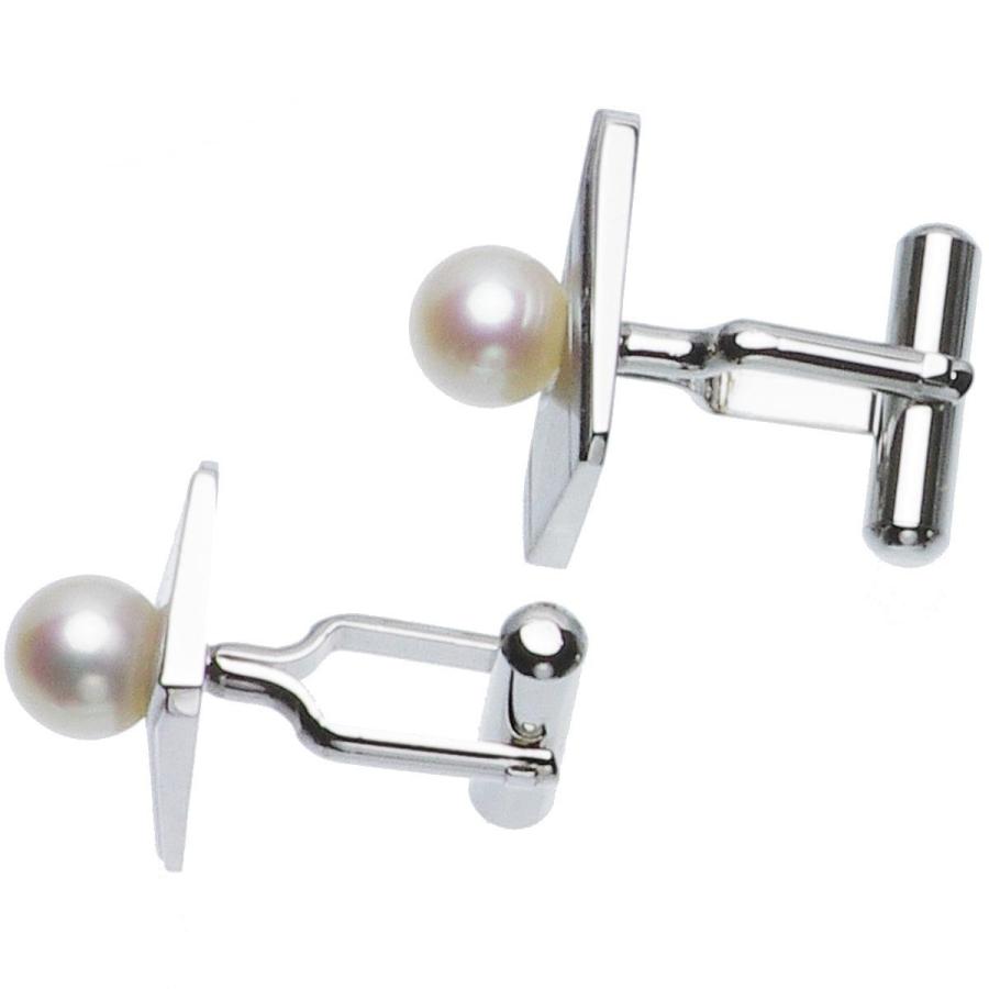 パール カフスボタン 高級 淡水真珠 7.0mm 父の日 プレゼント 冠婚葬祭
