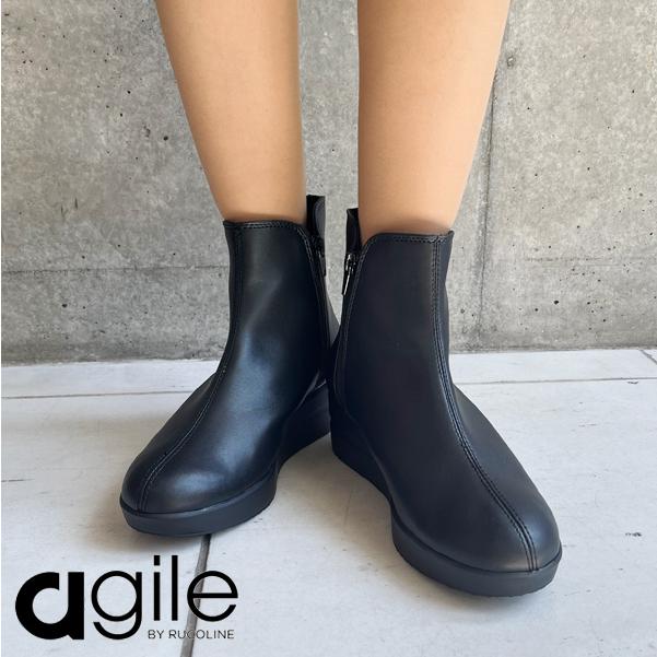RUCOLINE（ルコライン） ブーツ アージレ バイ agile-359BK CALF PU
