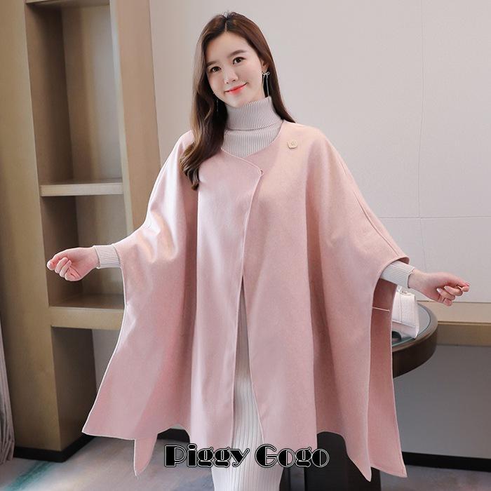 ポンチョコート マント レディース 七分袖 ノーカラー ゆったり 羽織り