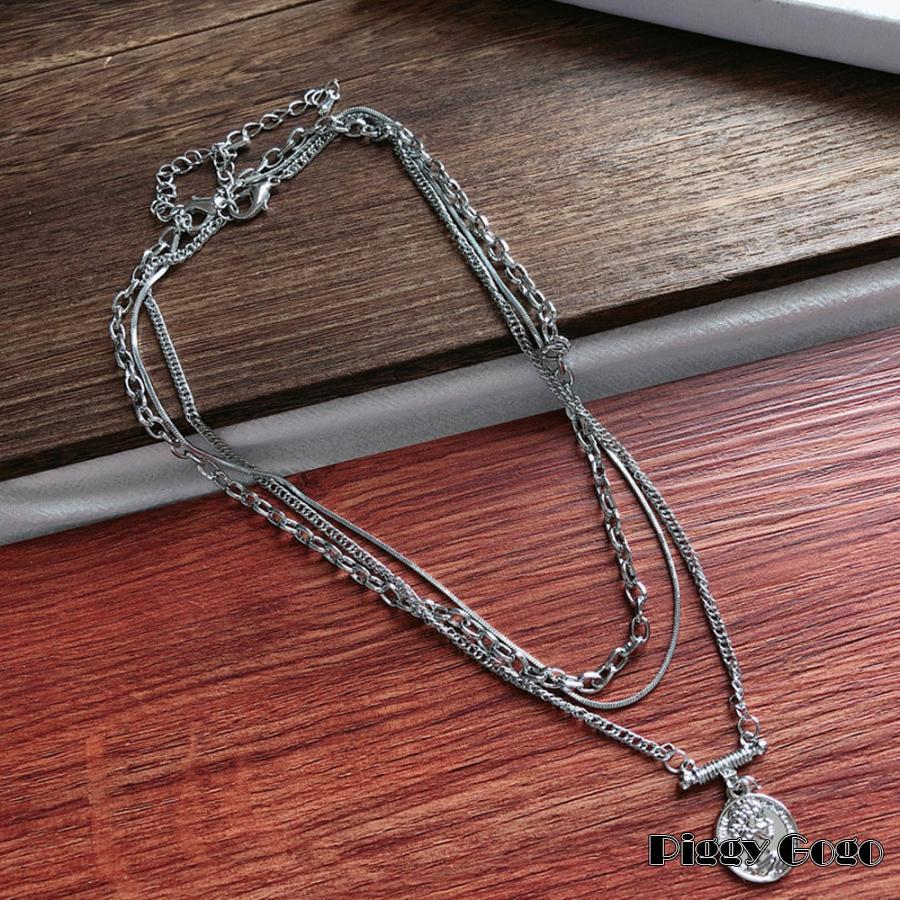 ネックレス レディース シンプル アクセサリー シルバー チェーン