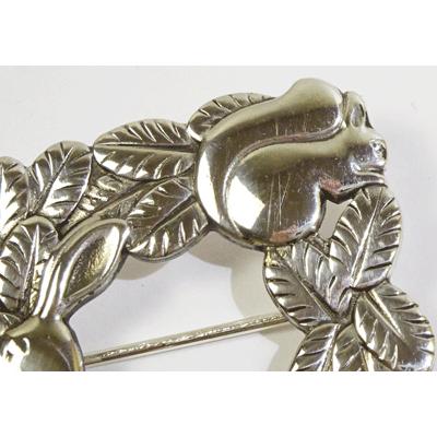 Georg Jensen（ジョージ ジェンセン） ブローチ318 鹿とリス