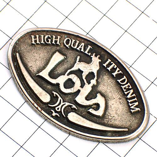 ピンバッジ・デニム洋服ジーンズ牛のマーク印◇フランス限定ピンズ