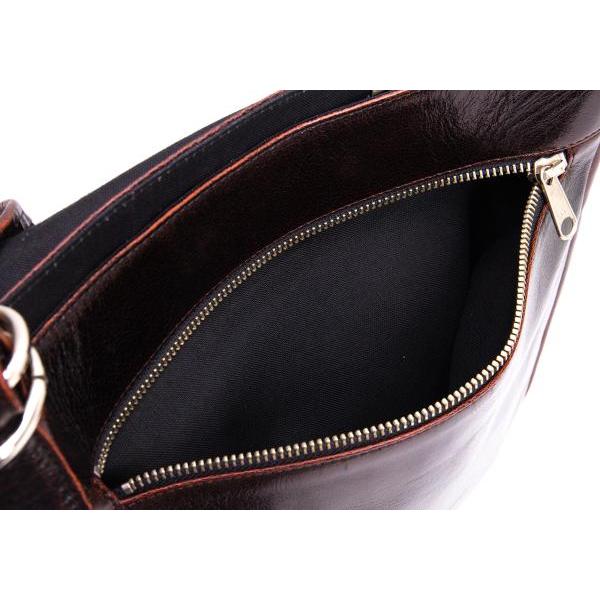 マサキマツシマMASAKI MATSUSHIMA レザーショルダーバッグ 焦げ茶