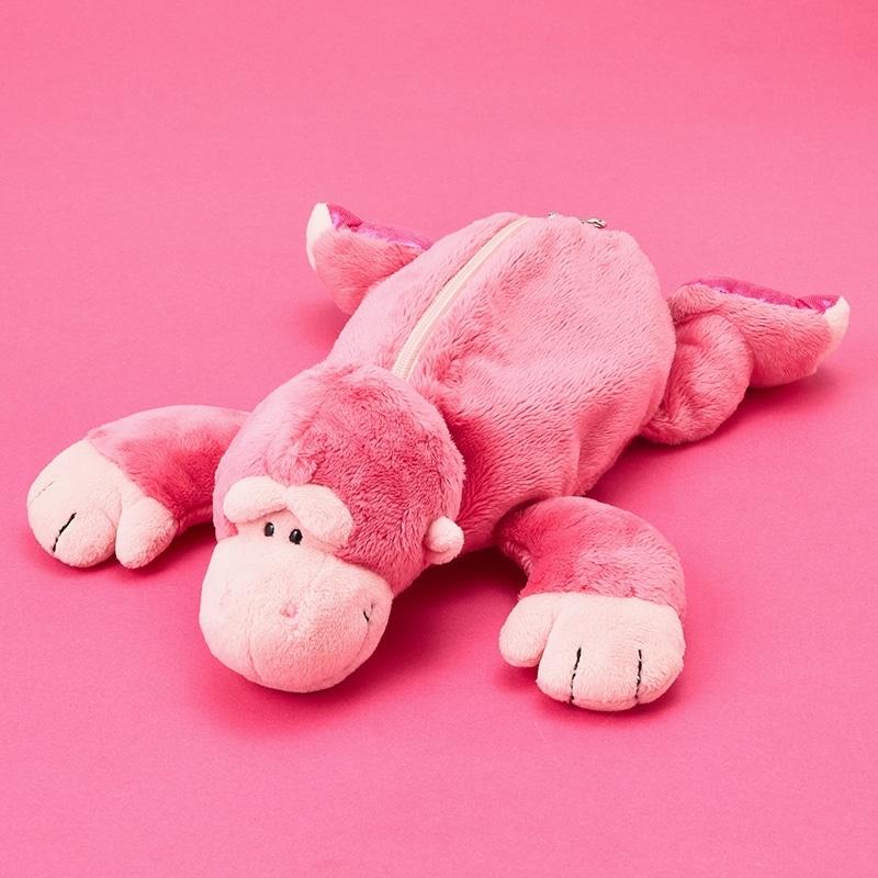 PLAZA ニキ NICI フィギュアペンポーチ ピンクゴリラ グリッターハート