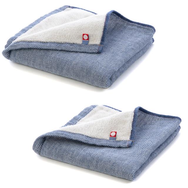 日本製今治産 デニム風ガーゼタオル デニムN フェイス＆ウォッシュ