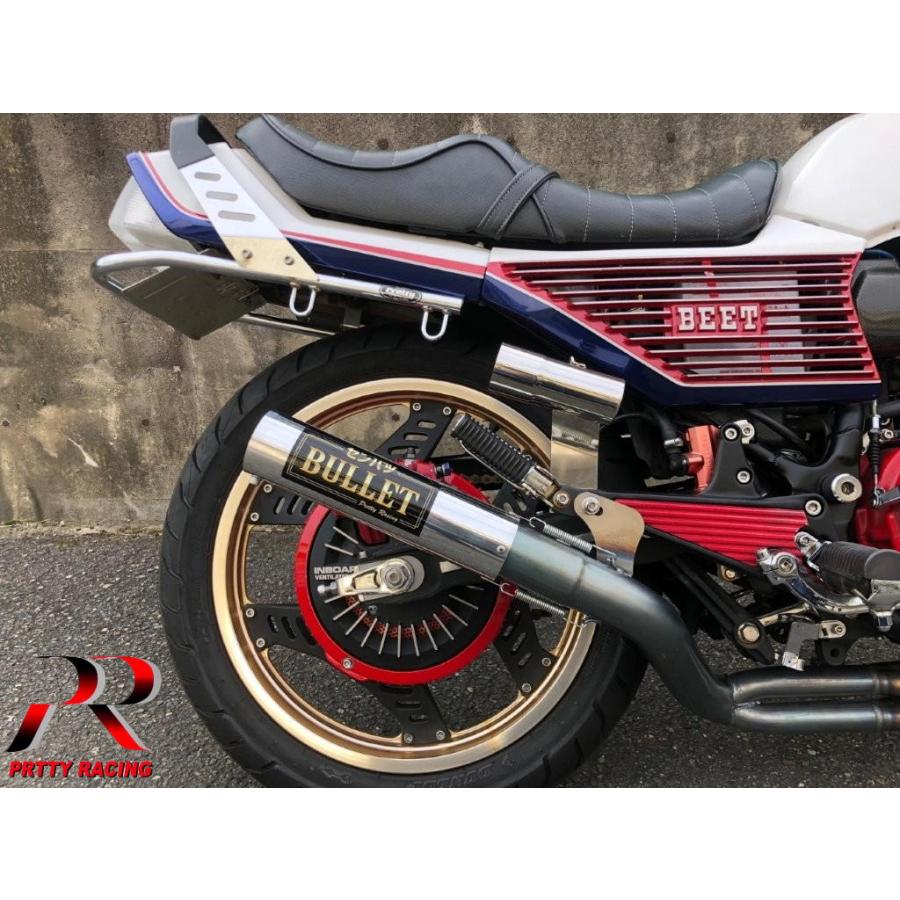 CBX400F用 PRETTY 薄型センバツブレット 素地 マフラー : PRETTYRACING
