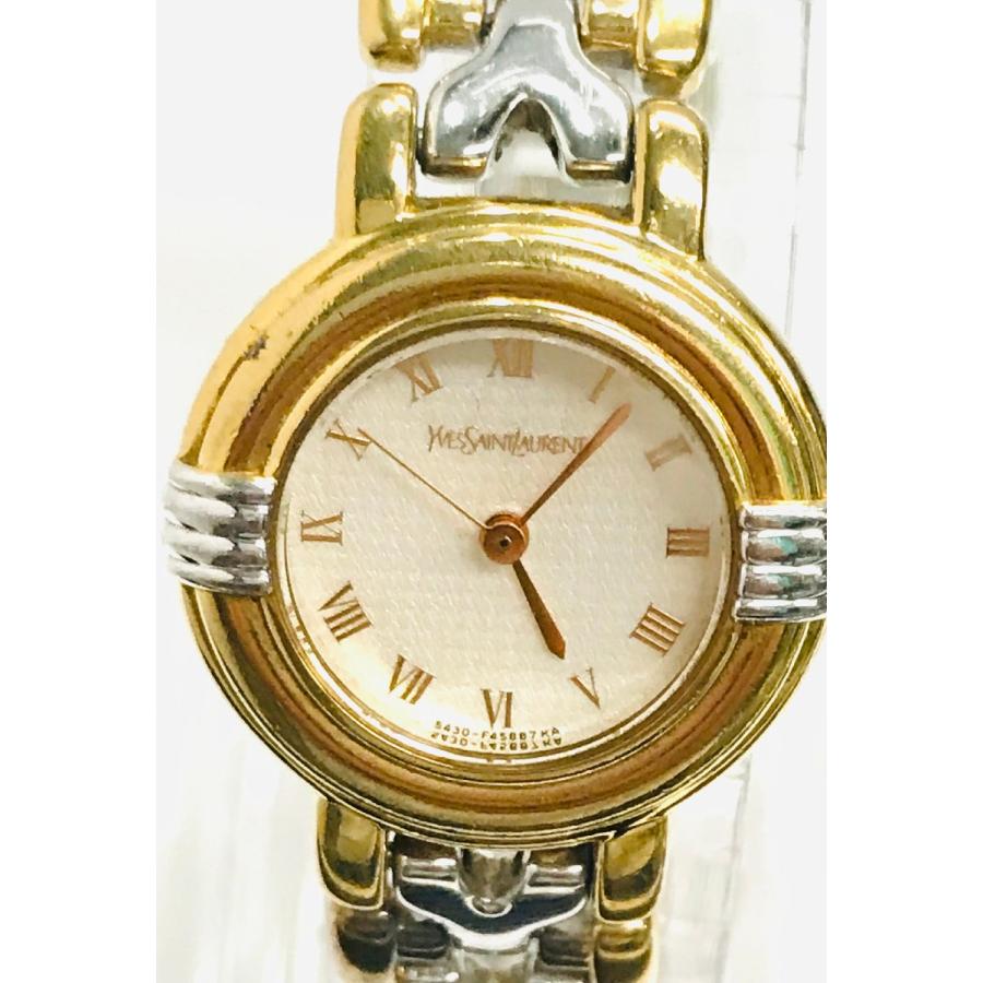 Yves Saint Laurent イヴサンローラン 時計 SS×コンビ 白文字盤 5430