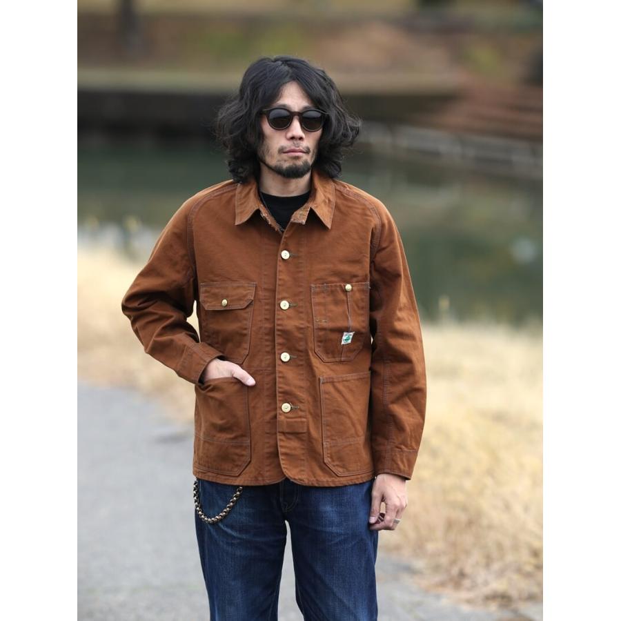 TCBジーンズ キャットヘッドジャケット ブラウンダック カバーオール