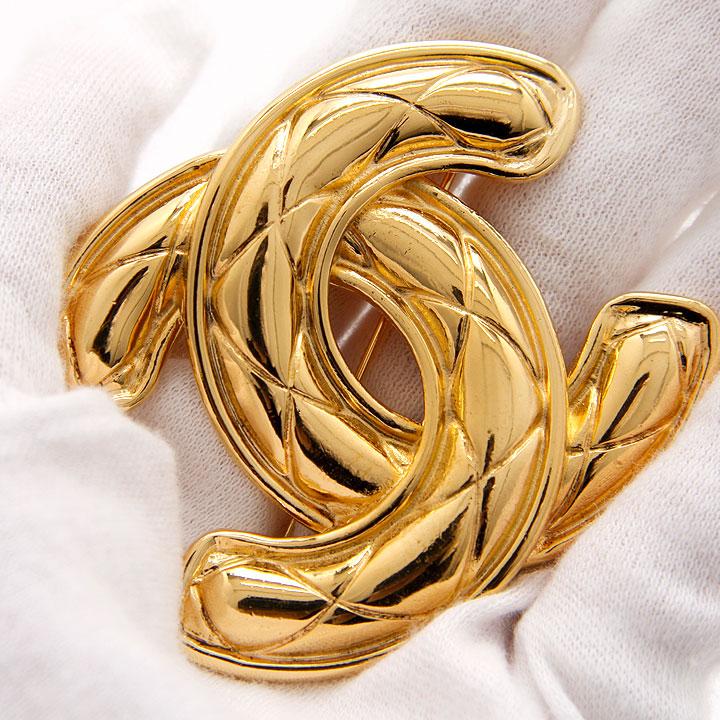 CHANEL（シャネル） ブローチ ココマーク マトラッセ 1152 ゴールド