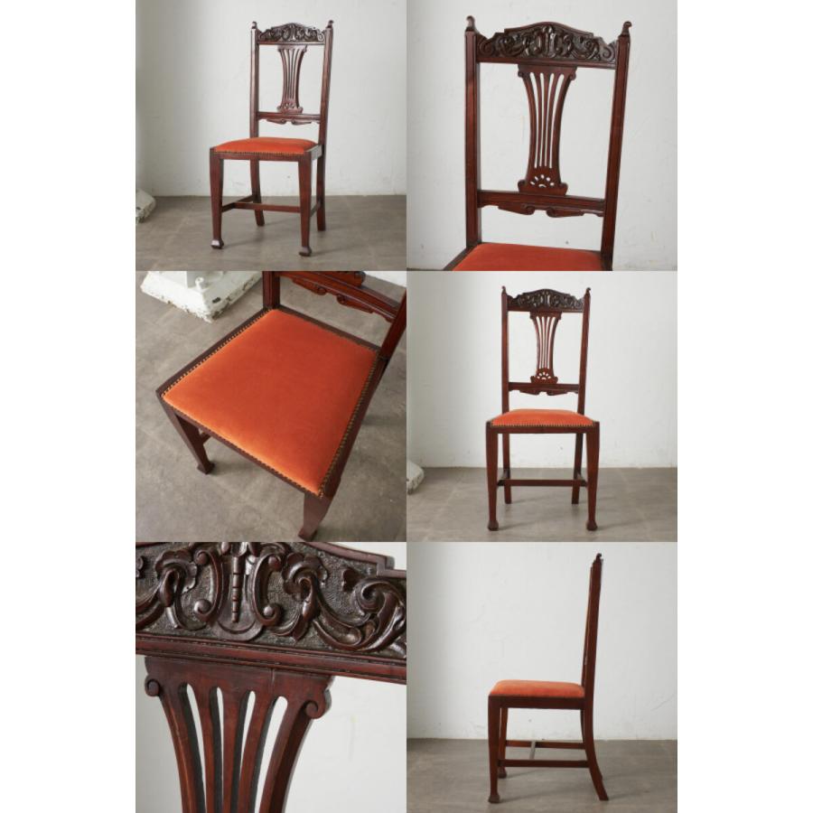 IZ82615N☆張替済 英国 アンティーク エドワーディアン ダイニング