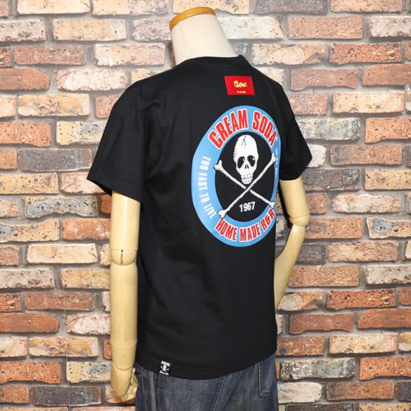 クリームソーダ（CREAM SODA） CREM SODA CS HMRサークルTシャツBLACK