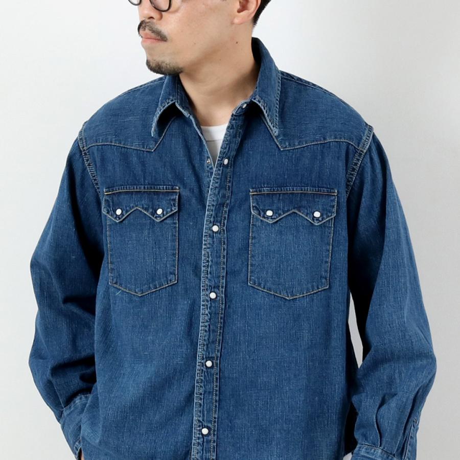 REMI RELIEF（レミ レリーフ） 8.5oz デニムウエスタンシャツ ノコギリ