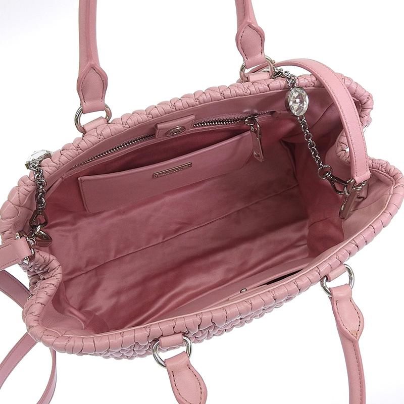 miu miu（ミュウミュウ） ナッパクリスタル 2WAYバッグ ハンドバッグ