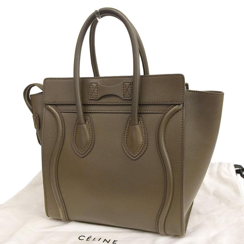 CELINE（セリーヌ） ラゲージマイクロショッパー ハンドバッグ レザー