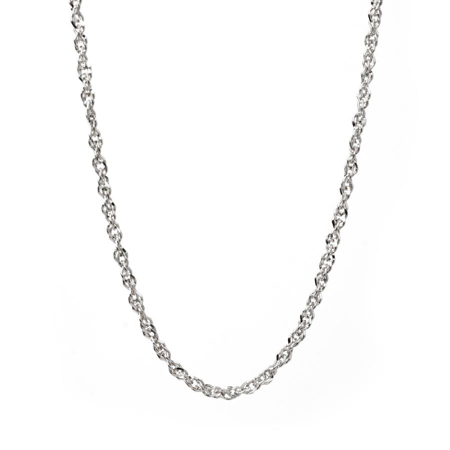 K18 グメットツイストネックレスチェーン 1.3mm スクリューネックレス