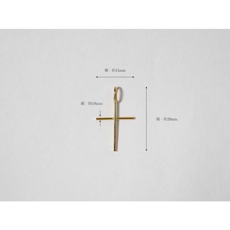 K18 シン クロス ペンダントトップ thin クロスネックレス クロス