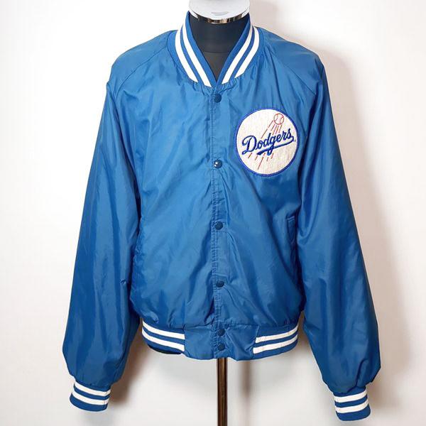 USA製 ドジャース チョークライン ナイロンスタジャン XL ワッペン