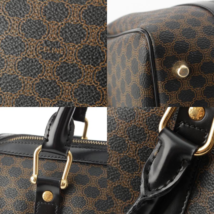 CELINE（セリーヌ） PVC 黒マカダム トリオンフ ミニ ボストンバッグ