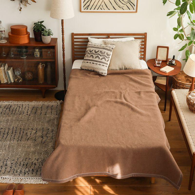 日本製 キャメル100％ あったか毛布 シングル 140×200 ラクダ ひざ掛け