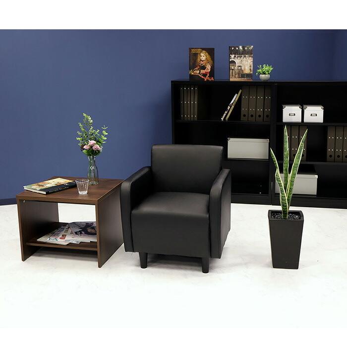 法人様限定販売 応接室ソファ 一人掛け 丸みのあるデザイン 合皮 1人