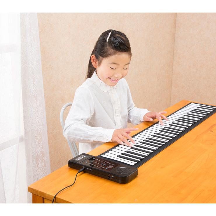 ロールピアノ 88鍵盤 電子ピアノ デモ演奏曲 45種 ペダル付き